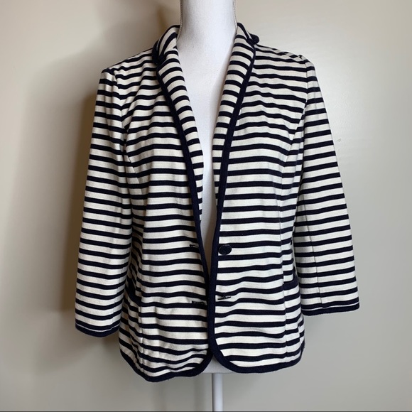 TALBOTS  STRIPPED JACKET CARDIGAN - Picture 16 of 16